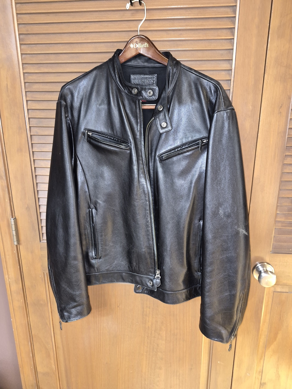 Daniel Cremieux Black Leather Bomber Jacket